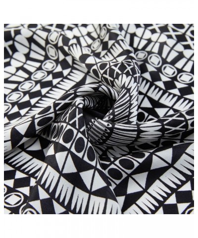 100% Mulberry Silk Head Scarf, 27x27 Inch Large Square Silk Neck Scarves, Silk Hair Scarf for Women Sleeping Black White $12....