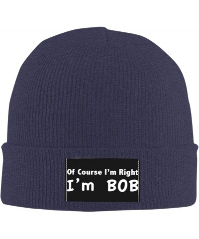 Beanie, of Course I'm Right I'm Bob Beanie Hat Women Knit Hat Men Slouchy Skull Cap Knitted Hat Hedging Hat Navy Blue $11.53 ...