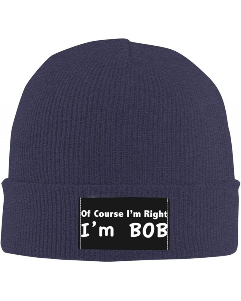 Beanie, of Course I'm Right I'm Bob Beanie Hat Women Knit Hat Men Slouchy Skull Cap Knitted Hat Hedging Hat Navy Blue $11.53 ...