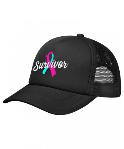 Inflammatory Breast Cancer Survivor Home Baseball Cap Adjustable Casual Mesh Hats Duck Tongue Hat for Men Women91 Black $13.1...