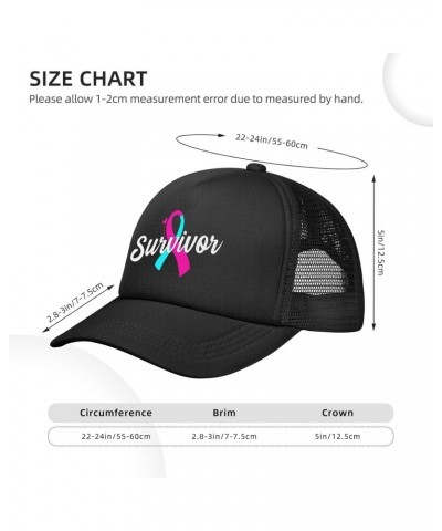 Inflammatory Breast Cancer Survivor Home Baseball Cap Adjustable Casual Mesh Hats Duck Tongue Hat for Men Women91 Black $13.1...