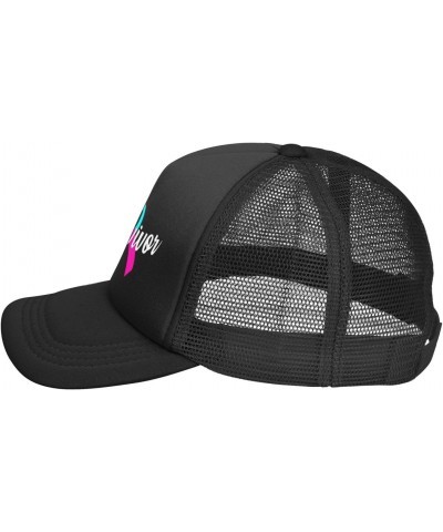 Inflammatory Breast Cancer Survivor Home Baseball Cap Adjustable Casual Mesh Hats Duck Tongue Hat for Men Women91 Black $13.1...