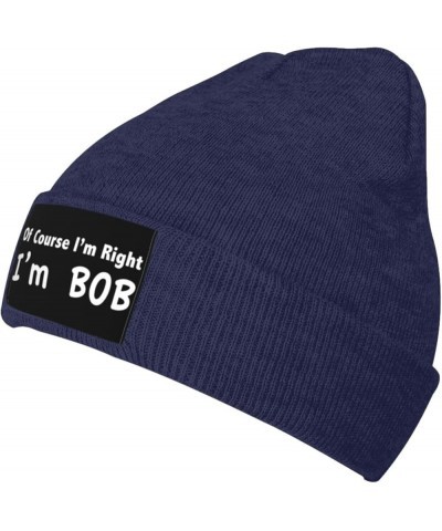 Beanie, of Course I'm Right I'm Bob Beanie Hat Women Knit Hat Men Slouchy Skull Cap Knitted Hat Hedging Hat Navy Blue $11.53 ...