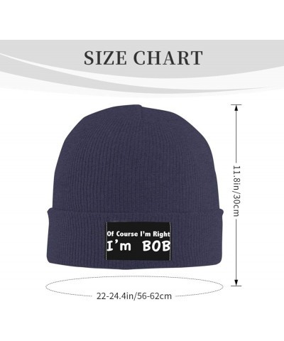 Beanie, of Course I'm Right I'm Bob Beanie Hat Women Knit Hat Men Slouchy Skull Cap Knitted Hat Hedging Hat Navy Blue $11.53 ...