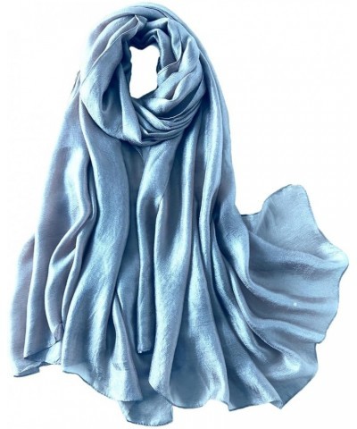 Women Solid Color Scarf, Long Lightweight Wraps Shawl Summer Sun-proof Beach Shawl Wrap Soft Fashion Scarf for Dresses Blue G...