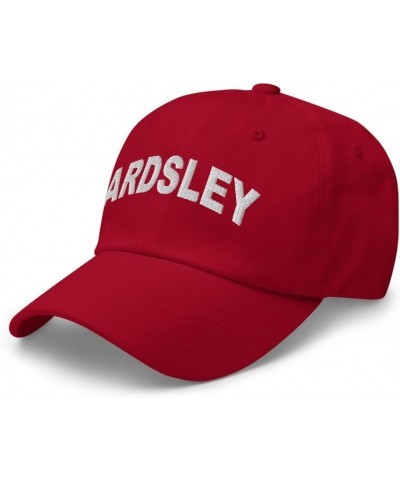 Ardsley New York Hat Ardsley NY Cap Embroidered Dad Hat Adjustable Strap Closure Unisex Cranberry $21.59 Baseball Caps