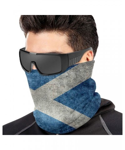 Neck Warmer Flag Of Scotland With Distressed Vintage Neck Gaiter, Ski Tube Scarf & Snowboard Half Face Mask, Face Cover for M...