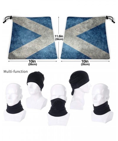 Neck Warmer Flag Of Scotland With Distressed Vintage Neck Gaiter, Ski Tube Scarf & Snowboard Half Face Mask, Face Cover for M...