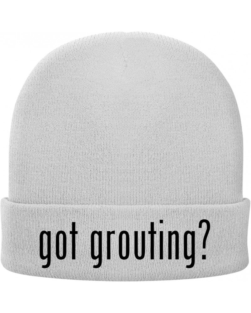 got Grouting? - Soft Adult Beanie Cap White $17.18 Skullies & Beanies