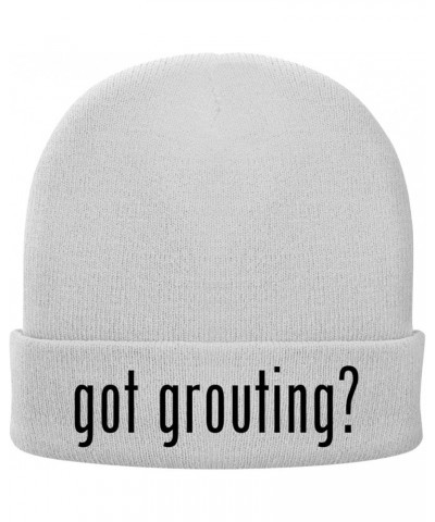 got Grouting? - Soft Adult Beanie Cap White $17.18 Skullies & Beanies