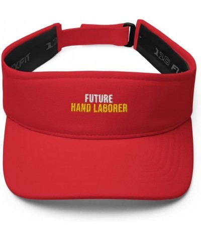 Future Hand Laborer Hat (Embroidered Visor) Hand Laborer Apparel Red $19.19 Visors