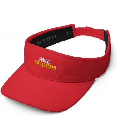 Future Hand Laborer Hat (Embroidered Visor) Hand Laborer Apparel Red $19.19 Visors