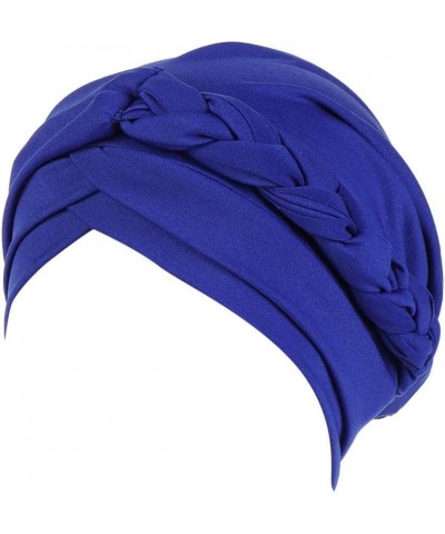 Pretied Turban Head Wraps for Women Braid Head Scarf Hats Stretchy Islam Muslim Cancer Hats for Women Chemo Blue $6.89 Skulli...