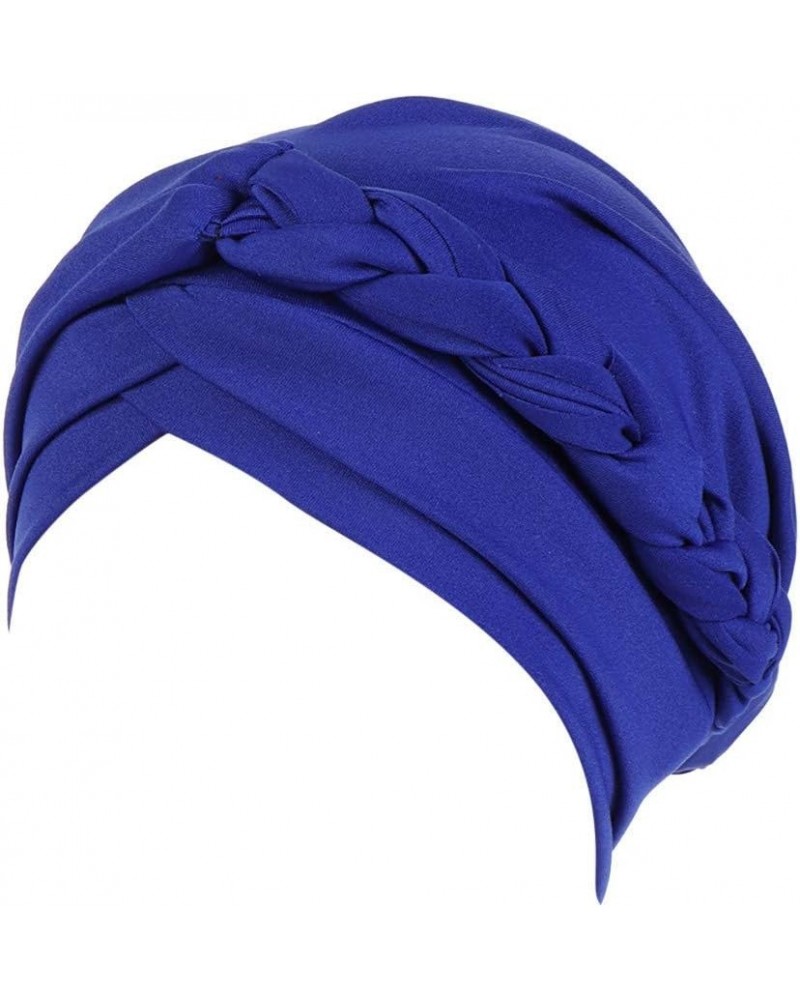 Pretied Turban Head Wraps for Women Braid Head Scarf Hats Stretchy Islam Muslim Cancer Hats for Women Chemo Blue $6.89 Skulli...