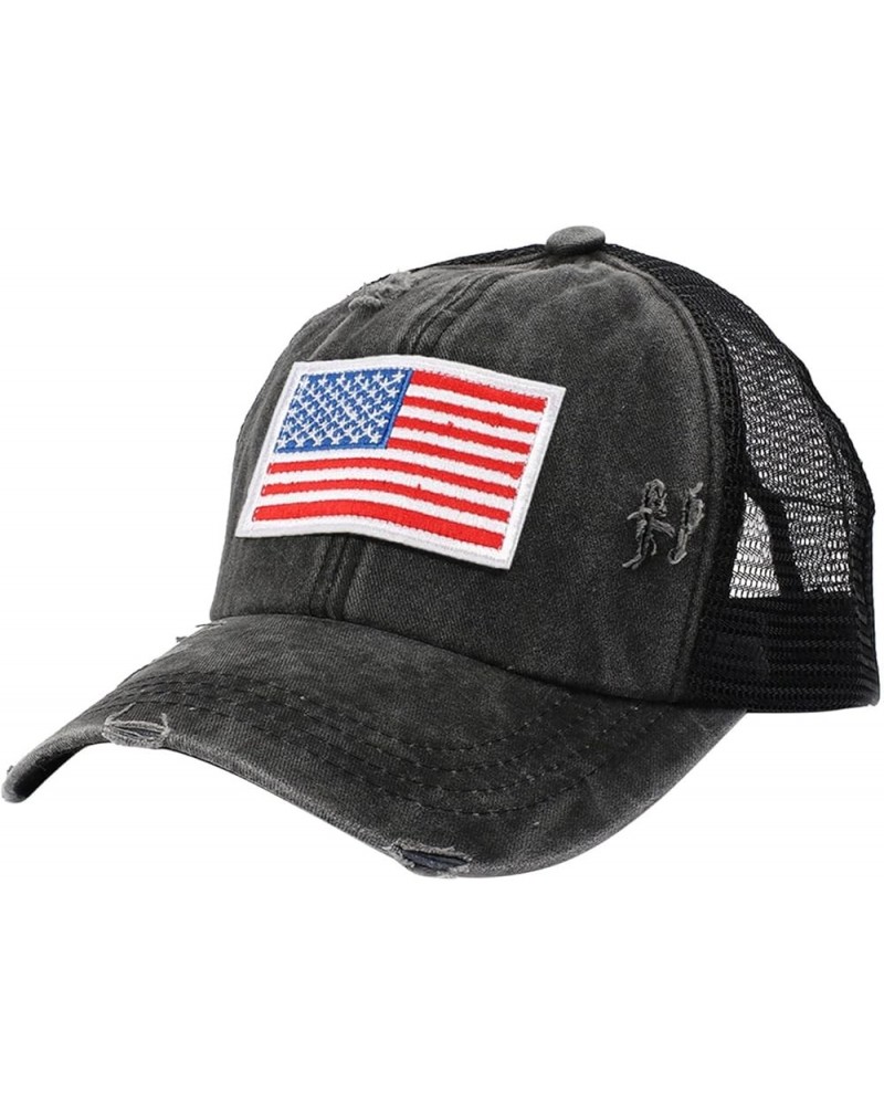 American Flag Baseball Cap for Men Women Adjustable Embroidered ????olf Dad Hat Outdoor Sports Running hat Black $6.82 Baseba...