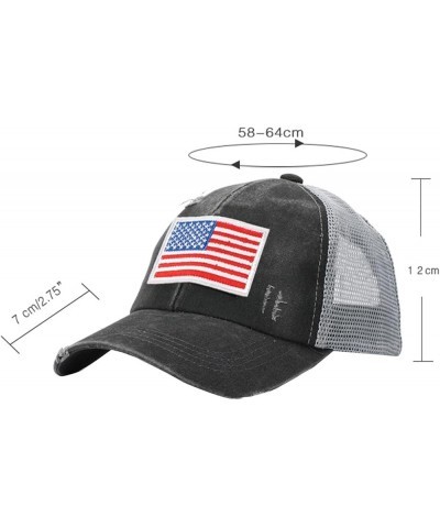 American Flag Baseball Cap for Men Women Adjustable Embroidered ????olf Dad Hat Outdoor Sports Running hat Black $6.82 Baseba...