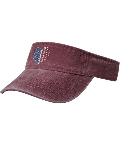 Cool Skeleton Sun Visor Hats for Women Men Sun Hat Vintage Golf Hat Adjustable Baseball Cap Red $11.39 Visors