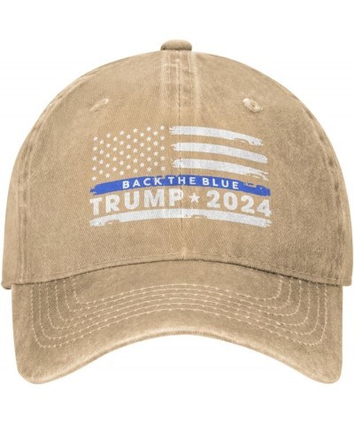 Pro Tru-m-p- 2024 Back The Blue Thin Blue Line American Flag Flag Baseball Caps Denim Hats Cowboy Knit hat Fisherman's hat Na...