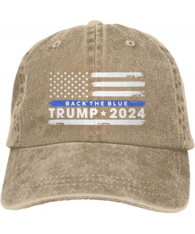 Pro Tru-m-p- 2024 Back The Blue Thin Blue Line American Flag Flag Baseball Caps Denim Hats Cowboy Knit hat Fisherman's hat Na...