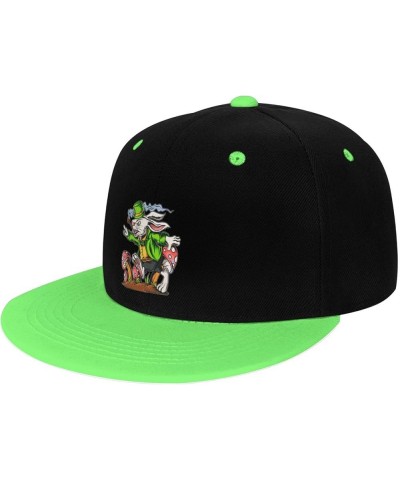 Angry Bunny Snapback Hat for Men Women Baseball Cap Trucker Flat Bill Hats Dad Caps Green $13.82 Baseball Caps