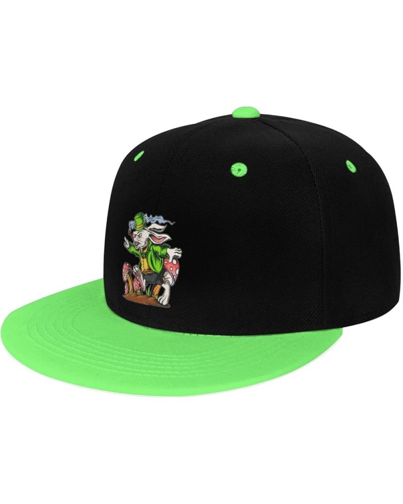 Angry Bunny Snapback Hat for Men Women Baseball Cap Trucker Flat Bill Hats Dad Caps Green $13.82 Baseball Caps