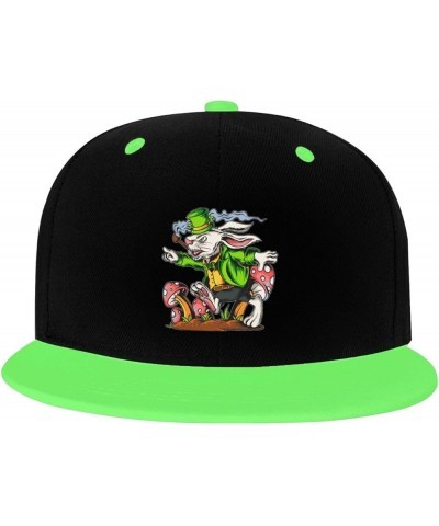 Angry Bunny Snapback Hat for Men Women Baseball Cap Trucker Flat Bill Hats Dad Caps Green $13.82 Baseball Caps