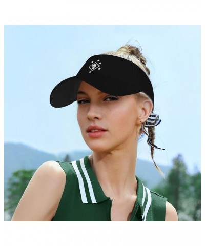 Black & White Skull and Stars Sun Visor Hat Sport Adjustable Golf Tennis Cap Headwear Black $15.01 Visors