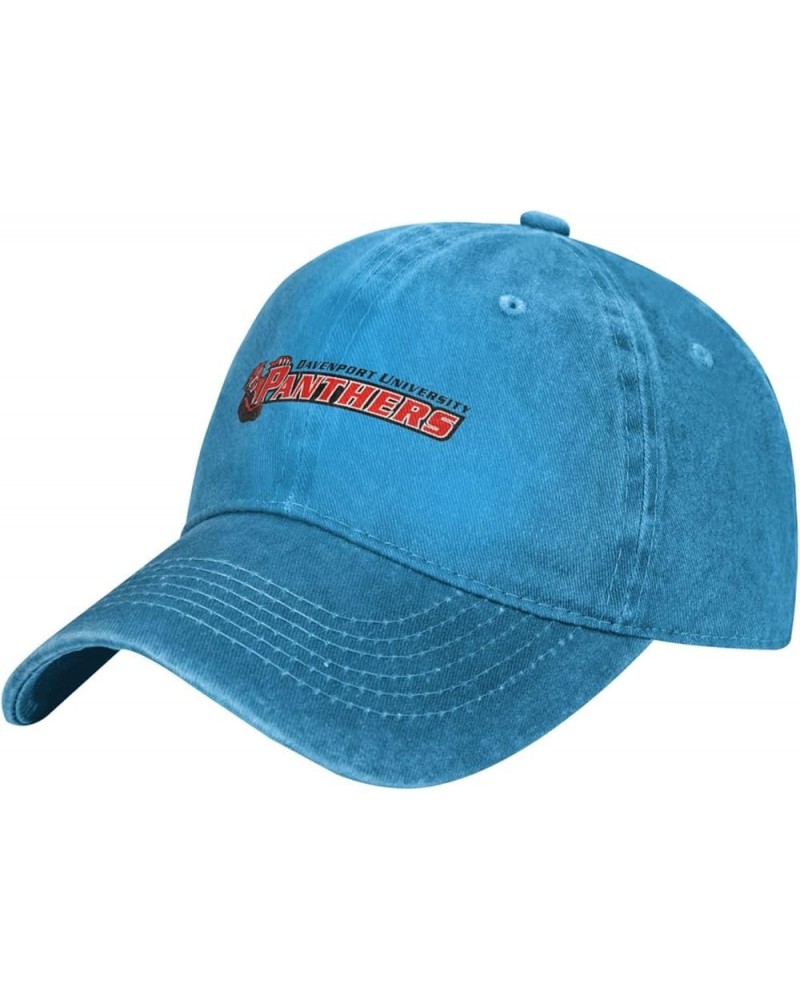 Davenport University Detroit Logo Cowboy Hats，Unisex Adjustable for Hat Baseball Cap Casquette Blue $7.94 Cowboy Hats