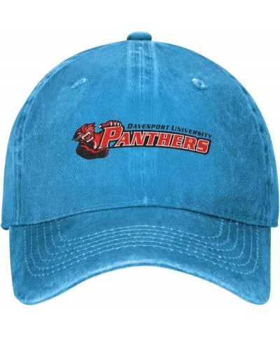 Davenport University Detroit Logo Cowboy Hats，Unisex Adjustable for Hat Baseball Cap Casquette Blue $7.94 Cowboy Hats