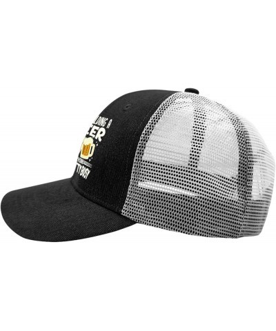 I'm Holding A Beer So Yeah I'm Pretty Busy Hats for Mens Baseball Cap funny Washed hiking hat Allblack $10.06 Baseball Caps