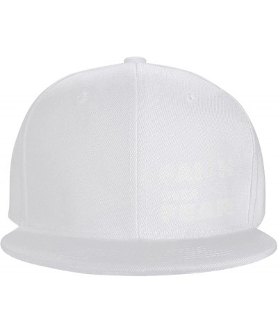 Snapback Baseball Cap Jesus Over Fear Classic Dad Trucker Flat Bill Brim Hat White $11.96 Baseball Caps