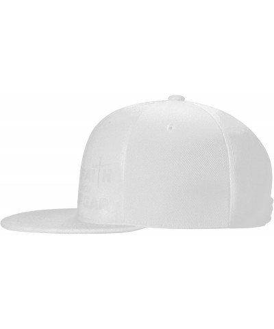 Snapback Baseball Cap Jesus Over Fear Classic Dad Trucker Flat Bill Brim Hat White $11.96 Baseball Caps