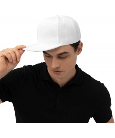 Snapback Baseball Cap Jesus Over Fear Classic Dad Trucker Flat Bill Brim Hat White $11.96 Baseball Caps