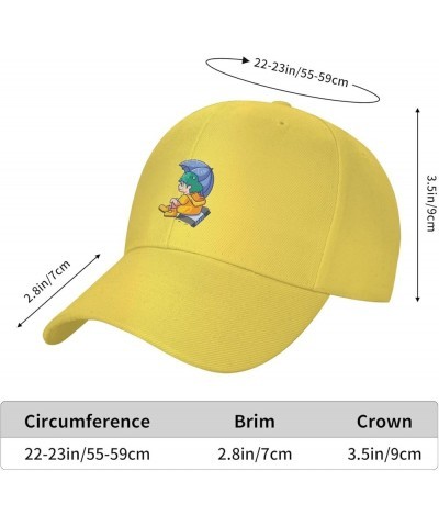 Cute Little Boy in Raincoat Baseball Cap for Men Women Hat Adjustable Truck Driver Baseball Caps Dad Hats Yellow $9.84 Rain Hats