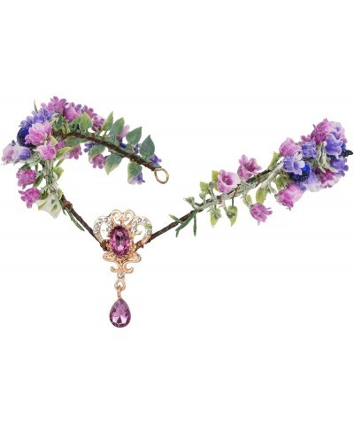 Women Girls Fairy Elf Headband Elven Headband Woodland Fairy Costume Headband Purple $10.00 Headbands