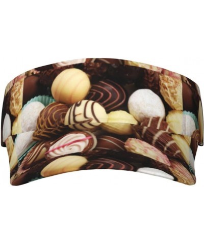 Sports Sun Visor Hats Color Chocolate Fishing Empty Top Sun Caps for Men Women $9.39 Visors