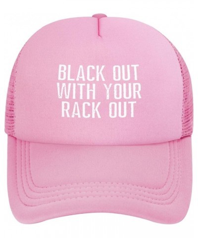 Black Out with Your Rack Out Mesh Cap Baseball Cap Dad Gift Trucker Hat Pink $10.55 Baseball Caps