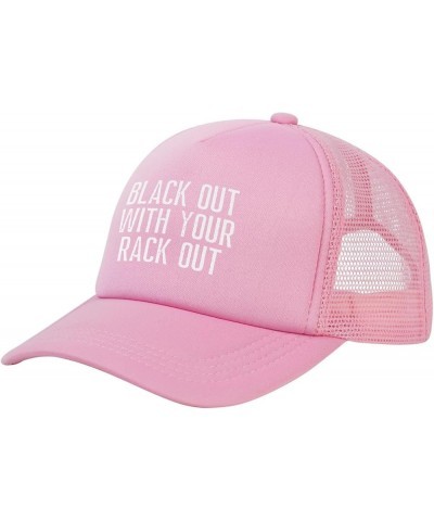 Black Out with Your Rack Out Mesh Cap Baseball Cap Dad Gift Trucker Hat Pink $10.55 Baseball Caps