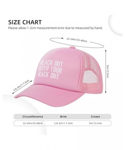 Black Out with Your Rack Out Mesh Cap Baseball Cap Dad Gift Trucker Hat Pink $10.55 Baseball Caps