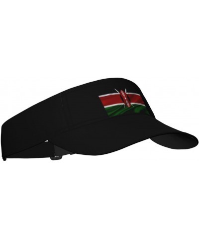 Kenya Flag Sun Defense Adult Protection Visor Black $11.22 Visors