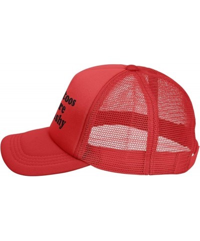 Tattoos are Trashy Unisex Baseball Cap Original Mesh Trucker Cap Adjustable Red $9.34 Baseball Caps