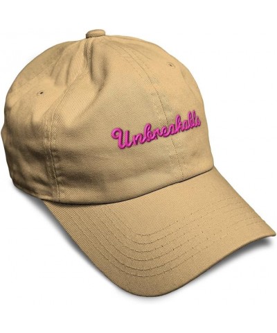 Soft Baseball Cap Unbreakable Style B Cotton Dad Hats for Men & Women Khaki $12.00 Baseball Caps