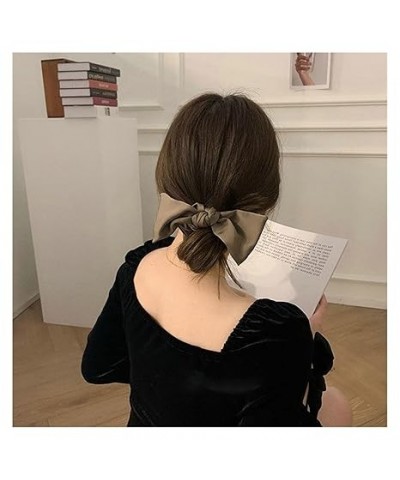 Solid Color Bowknot Large Intestine Ring Elastic Headband Female Hair Rope Woman Hair Ring Hair Accessories (Color : 28, Size...