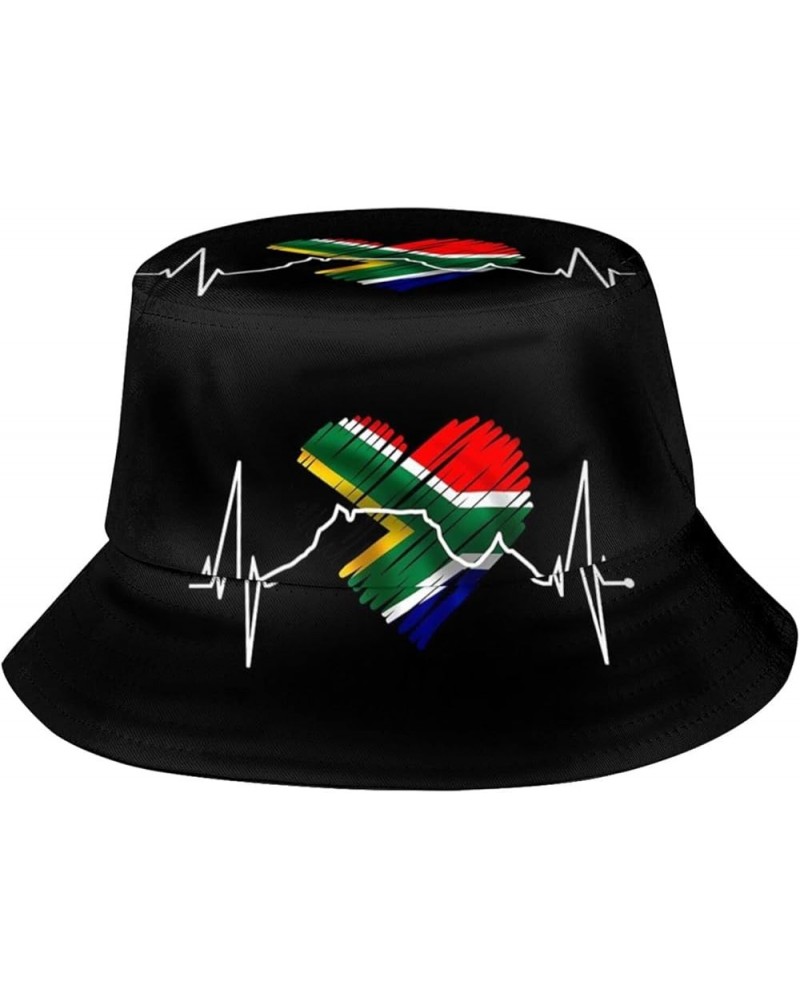 South Africa Flag Bucket Hats Packable South African Fisherman Hats Summer Travel Hiking Beach Caps for Men Women South Afric...