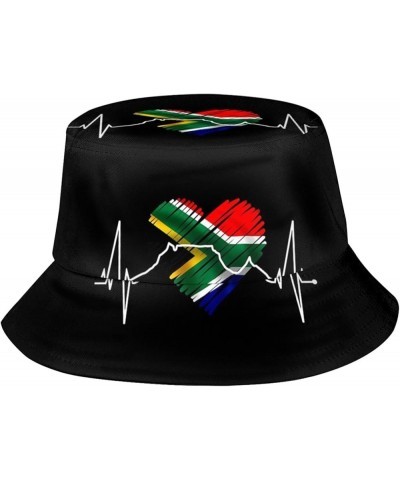 South Africa Flag Bucket Hats Packable South African Fisherman Hats Summer Travel Hiking Beach Caps for Men Women South Afric...