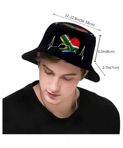 South Africa Flag Bucket Hats Packable South African Fisherman Hats Summer Travel Hiking Beach Caps for Men Women South Afric...