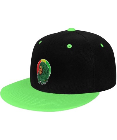 Lion's Head with Braid Snapback Hat for Men Women Baseball Cap Trucker Flat Bill Hats Dad Caps Green $12.12 Baseball Caps