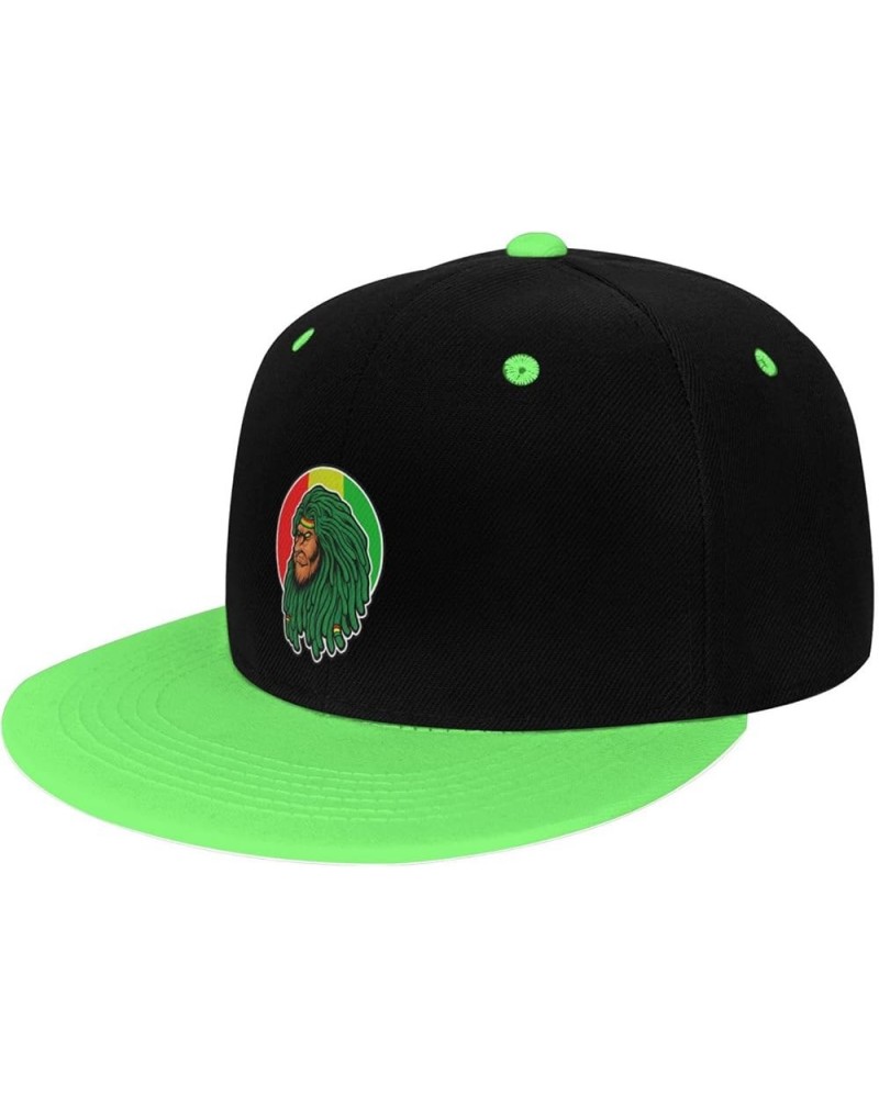 Lion's Head with Braid Snapback Hat for Men Women Baseball Cap Trucker Flat Bill Hats Dad Caps Green $12.12 Baseball Caps