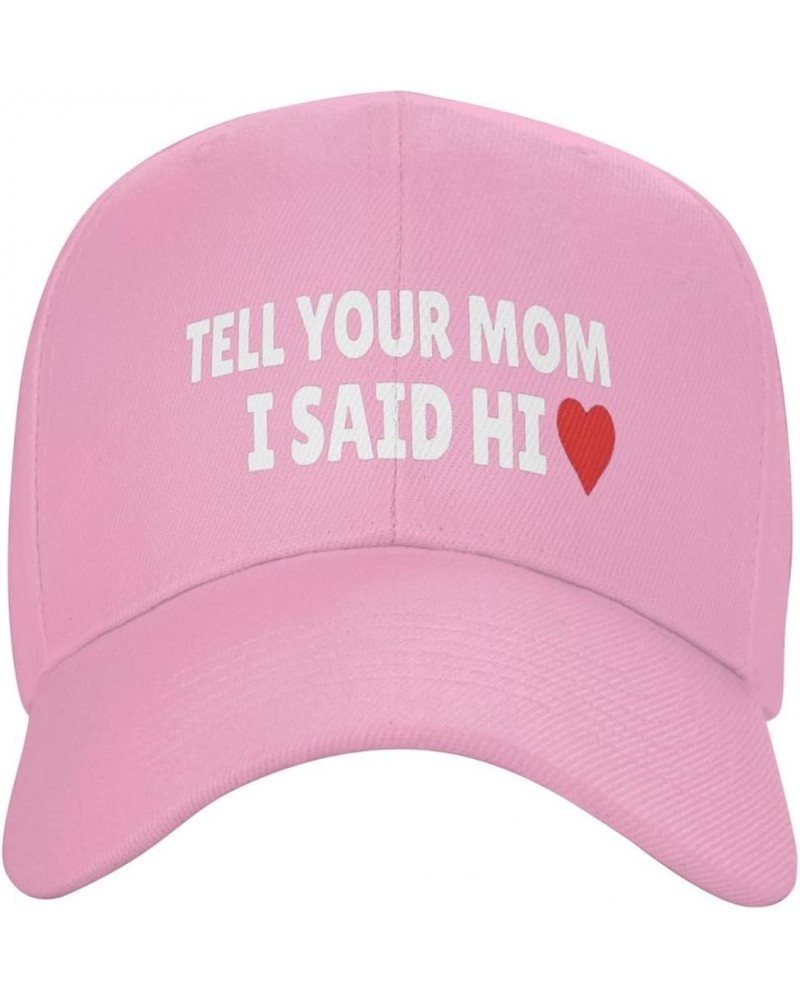 Tell Your Dad I Said Hi Hat Your Dad is My Cardio Hat Men Women Baseball Cap Dad Mom Trucker Hat Pink $10.59 Baseball Caps