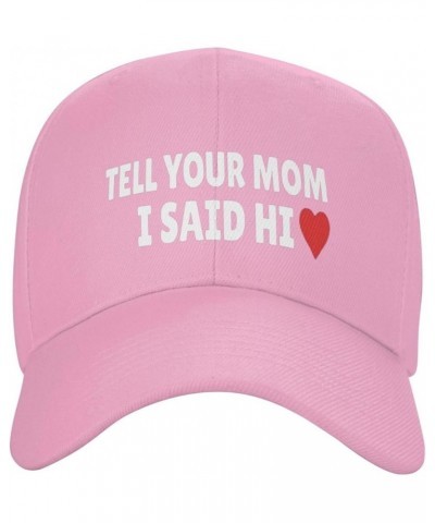 Tell Your Dad I Said Hi Hat Your Dad is My Cardio Hat Men Women Baseball Cap Dad Mom Trucker Hat Pink $10.59 Baseball Caps